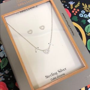 Brilliance- Heart necklace and earrings